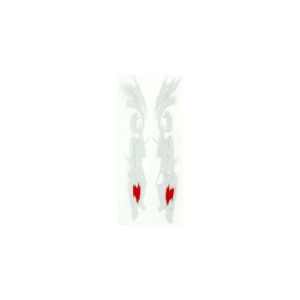 Set 2 abtibilde "Dragon" alb reflectorizante