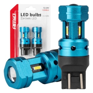 Set 2 becuri auto LED CANBUS alb T20 7443 W21/5W 4SMD 1860 12V 24V