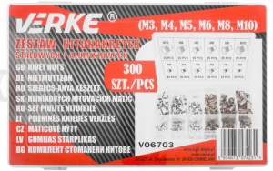 Set 300 buc Piulite nituibile M3-M10 VERKE - Img 2