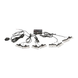 Set 8 stroboscoape cu 3 LED-uri, lumina galbena 12V Breckner Germany