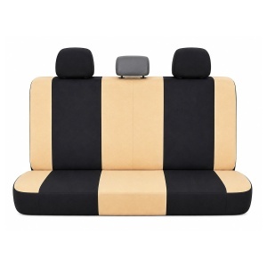 Set huse scaune auto universale crem-negru, material textil 8 piese - Img 3