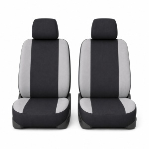 Set huse scaune auto universale gri-negru, material textil 8 piese - Img 2