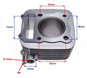 Set motor scuter Suzuki GN125cc (racire pe aer) 57,00 mm - Img 2