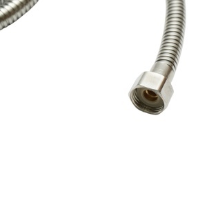 Set para dus cu furtun zincat 1.5m, 1 functie tip ploaie, duze silicon, crom lucios, otel inoxidabil 100x225mm - Img 7