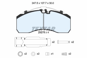 SET PLACUTE FRANA TEXTAR DAF, IRISBUS, IVECO, KARSAN, MAN, MERCEDES, NEOPLAN, RENAULT, SCANIA, SETRA - Img 2