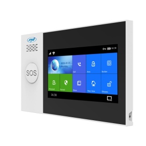 Sistem de alarma wireless PNI SafeHouse HS650 Wifi GSM 4G, cu touchscreen, suporta 100 zone wireless si 4 zone cu fir, compatibil cu aplicatia Tuya Smart, alerta prin SMS, apel vocal, notificare pe te - Img 2