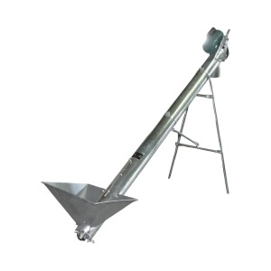 Snec transportor cereale orizontal 3m, 220V, 3kW, diametru 160mm, capacitate 10-15 T/h, cuva de alimentare si suport THOR - Img 2