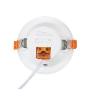 Spot LED inteligent PNI SafeHome PT58RC WiFi, incastrabil, tavan, RGBW, 7W, 600 lm, lumina/culoare reglabila prin internet, Aplicatie Tuya Smart, integrare in scenarii si automatizari smart cu alte p - Img 5