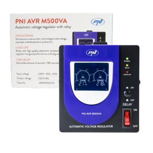 Stabilizator de tensiune cu releu PNI AVR M500VA, 1.4A, 300W, 500VA - Img 3