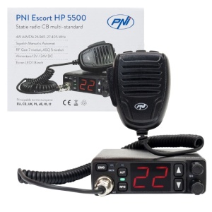 Statie radio CB PNI Escort HP 5500, multistandard, 4W, AM-FM, 12V/24V, ASQ, RF Gain, mufa de bricheta inclusa - Img 5