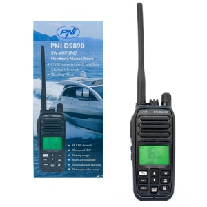 Statie radio maritima portabila PNI DS890, 88 canale, 10 canale meteo, Squelch reglabil, Roger Beep, Dual Watch, Scan, Call, NRC, acumulator 1800mAh, IP67 - Img 8
