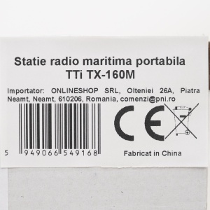 Statie radio maritima portabila TTi TX-160M, SQ, Roger Beep, Dual Watch, acumulator inclus - Img 2