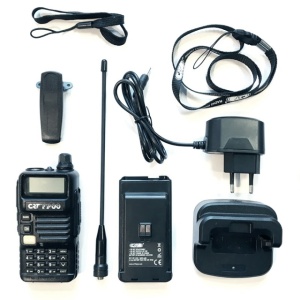 Statie radio VHF/UHF portabila CRT FP00 dual band 136-174 si 400-440 MHz culoare Negru, VOX, 128 canale, Scan, Programabila, Lanterna, FM radio, T.O.T, Repeater - Img 4