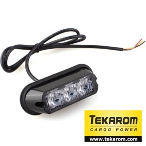 STROBOSCOP 3 led-uri lumina portocalie 10.5x3.5 cm