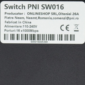Switch PNI SW016, 16 x 10/100/1000 Mbps, Gigabit, carcasa metalica - Img 8