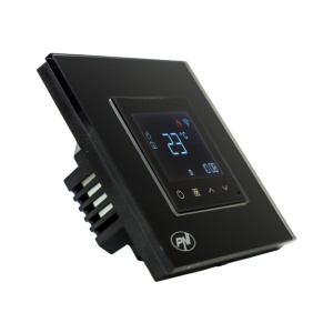 Termostat inteligent PNI CT25B WiFi pentru centrala termica pe gaz, montaj incastrat, 16A, control din aplicatia Tuya Smart, programare zilnica, mod manual/automat, culoare negru - Img 3