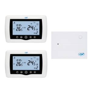 Termostat inteligent PNI CT400 fara fir, cu WiFi, controleaza 1 centrala si 2 zone diferite, parter etaj prin Internet, pentru centrale termice, pompe, electrovalve, APP TuyaSmart, histerezis 0.2 grad - Img 3