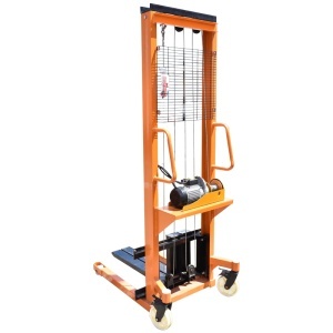 Transpalet electric 300 kg si 1,5m inaltime de ridicare