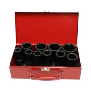 Trusa chei tubulare de impact lungi 17-46mm, patrat 3/4 inch Cr-Mo 10 piese Breckner Germany