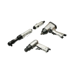 Trusa scule pneumatice cu pistol de impact, ciocan, clichet, polizor drept si accesorii 71 piese - Img 7