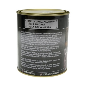 Vopsea email anticoroziva 3 in 1 verde RAL 6016 pentru metal 750g, direct pe rugina, pe baza de apa Breckner Germany - Img 3