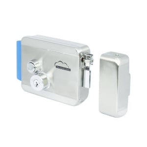 Yala electromagnetica SilverCloud YE910, 12V, din inox, cu butuc dublu si buton, Fail Secure NO, compatibila cu sisteme de control acces - Img 3