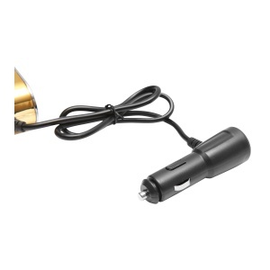 Adaptor bricheta auto tripla 12/24V auriu cu intrerupator individual si 1 port USB 5V 2.1A - Img 6