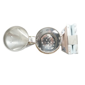 Afumator albine din inox cu cilindru scut termic si burduf din piele 190mm - Img 4