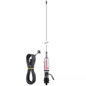 Antena CB LEMM TURBO IMPERO, alb, lungime 200 cm, castig 7dB, 26.5-28Mhz, 2500W, cablu RG58 4m, fabricata in Italia - Img 3