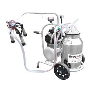 Aparat de muls vaci cu grup colector 160cc, sasiu galvanizat, bidon inox 30L, 1 post Breckner Germany - Img 8