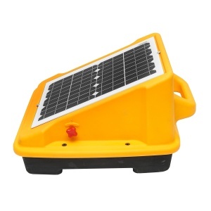 Aparat generator impulsuri pentru gard electric 4 Joule cu panou solar 10W si baterie 12V/9Ah Breckner Germany - Img 3