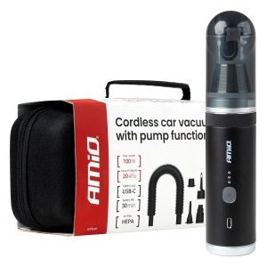 Aspirator auto fara fir cu motor brushless si functie pompa – 100W, 20 kPa, incarcare USB-C