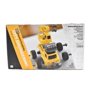 Autospeciala macara cu telecomanda jucarie de constructie care se monteaza DIY - Img 14