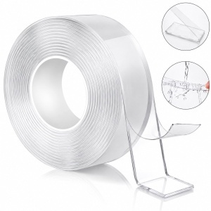 Banda dublu adeziva transparenta reutilizabila 30mm x 3m Nano Tape Crystal HighPower