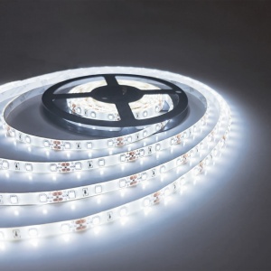 Banda LED PNI 2835W, 300 LED-uri, alb rece 6000K, 860lm, dimabil, buton touch, alimentator 230V, silicon, 5 metri, IP65