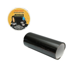 Banda super adeziva impermeabila cauciucata neagra 200mm x 1.5m HighPower