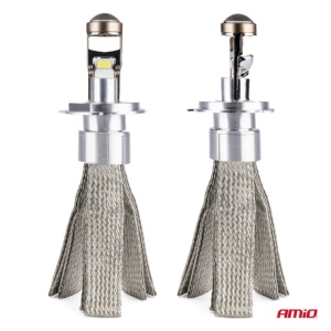 Becuri auto LED H4 12V 24V 6000K Canbus Amio - Img 2