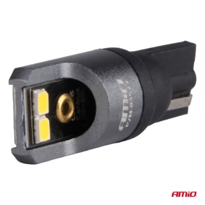 Becuri auto LED T10 12V 24V 4x2016 SMD 6000K Canbus Amio - Img 3