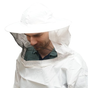 Bluza apicola alba cu masca de protectie marimea XXL - Img 4