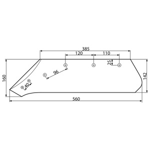 Brazdar stanga 73005/L Kverneland 160x560mm - Img 2