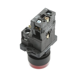 Buton indicator LED rosu cu rezistenta integrata 1NC, 220V, LAY5 Breckner Germany - Img 4