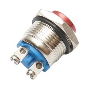 Buton pornire metalic rosu 12-24V/10A universal ON/OFF 16x19.2mm - Img 3