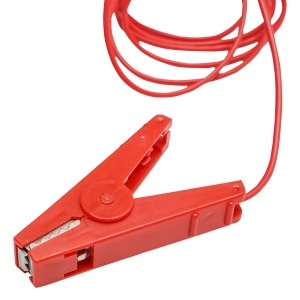 Cablu de jonctiune cu clema crocodil rosu pentru gard electric - Img 2