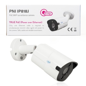 Camera supraveghere video PNI IP818J, POE, bullet 8MP, black light, lentila 2.8mm, pentru exterior, alb - Img 8