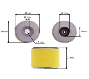Cartus filtru aer generator HONDA GX 240, GX 270 - Img 3