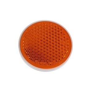 Catadioptru reflectorizant rotund portocaliu cu surub