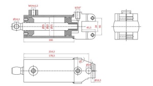 Cilindru servodirectie pentru Massey Ferguson cod OEM 1605121M91, 1605121M92, 532193M91, 3773711M91 - Img 6