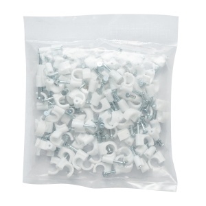 Clema cui 6mm din plastic pentru fixare cablu, 100 buc - Img 4
