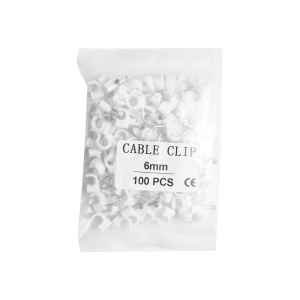 Clema cui 6mm pentru fixare cablu, 100 buc - Img 4