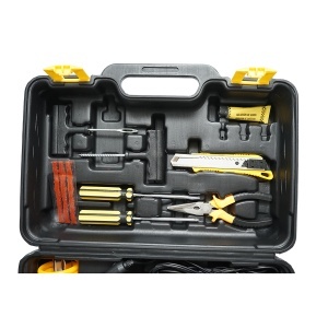 Compresor aer umflat roti 12V 180W, 150PSI, 45l/min, cablu 3m, kit pentru pana auto Breckner Germany - Img 4